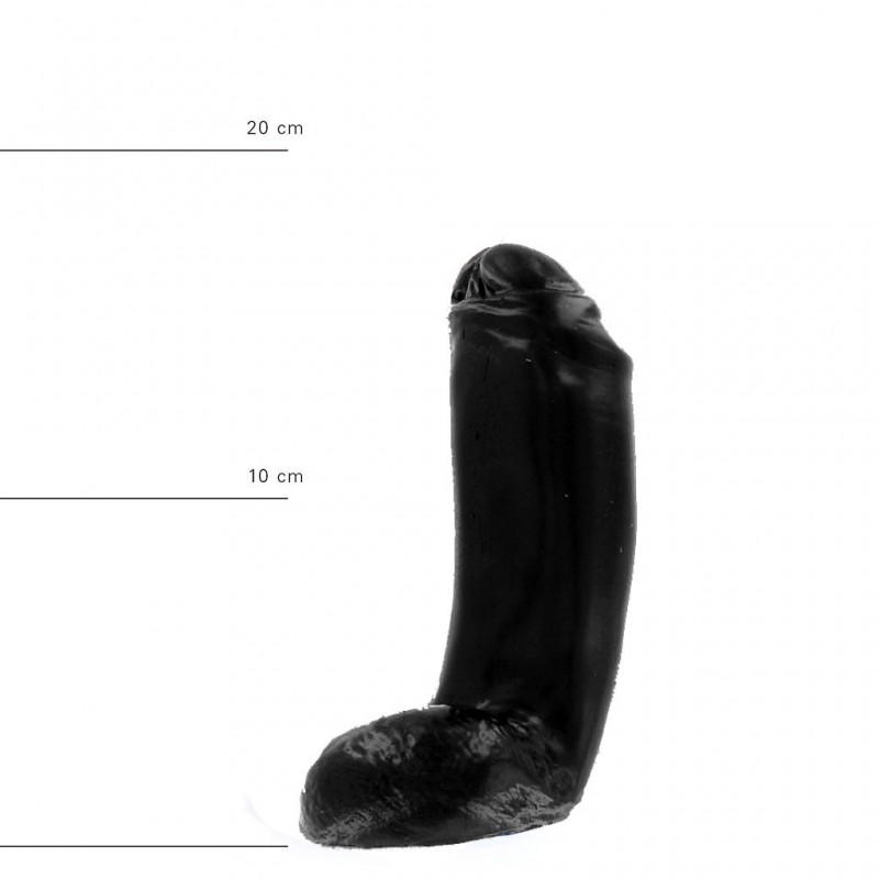 ALL BLACK Dildo Jerry, Vinyl, Black, 18 cm (7,1 in), Ø 5,5 cm (2,2 in) - TOYS